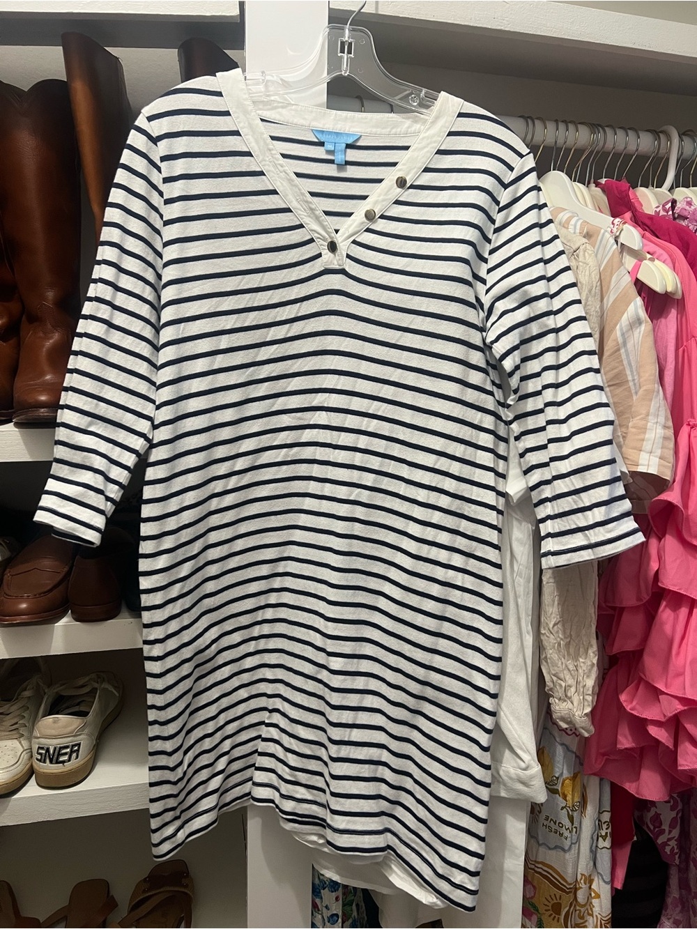 Draper James Navy & White Dress